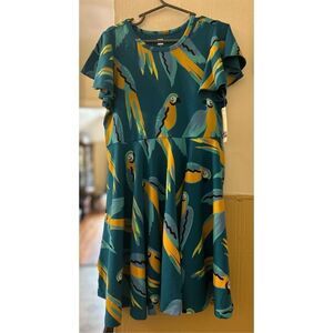Girls Flutter Macaws Dress Size 7